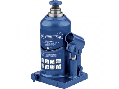 Домкрат гидравлический бутылочный телескопический, 4 т, h подъема 170–420 мм// STELS