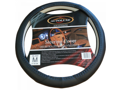 Оплетка д/руля AL-037 (черн.) L