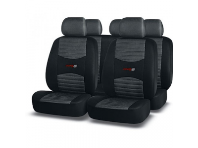 Чехлы "Premier" CARBON SRS AIRBAG полиэстер (Черно/Серый)