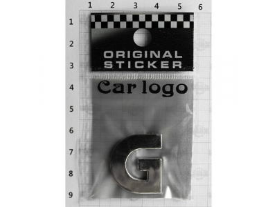 Буква G 3D для авто (28x27x3) хром. 3М шрифт DIY