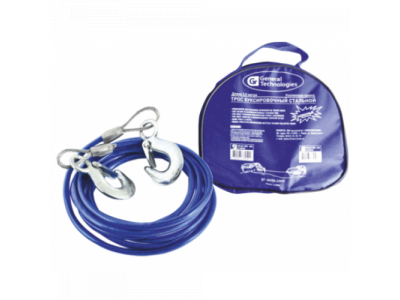 Трос буксировочный металлический General Technologies 5т 6мм с крюками