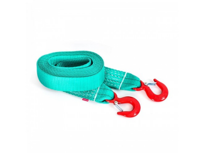 Буксировочный ремень 6/9 т 5 м (а/м до 3 т) Крюк/Крюк, Tplus