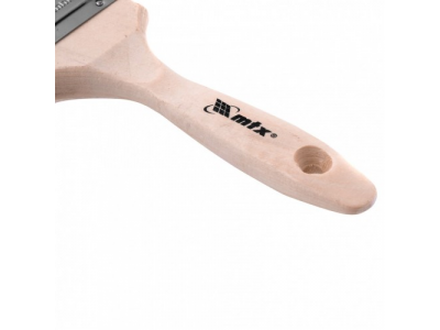 Кисть плоская "Евро" 3", натуральная щетина, деревянная ручка Mtx