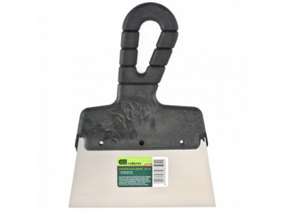 Шпатель фасадный из нержавеющей стали, 300 мм, пластмассовая ручка Сибртех