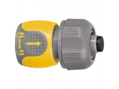 Соединитель для шланга 3/4", аквастоп, двухкомпонентный // PALISAD LUXE