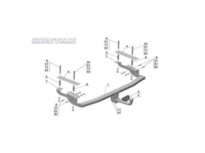 Фаркоп на Fiat Sedici универсал 2006г.-по н.в.
