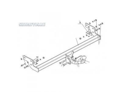Фаркоп на Hyundai Elantra седан 2006-2012гг.