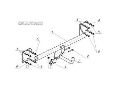 Фаркоп на BMW X5 E70 SUV 2007-2013гг.