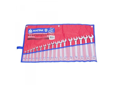 Набор комбинированных ключей, 6-22 мм, 17 предметов, МАСТАК