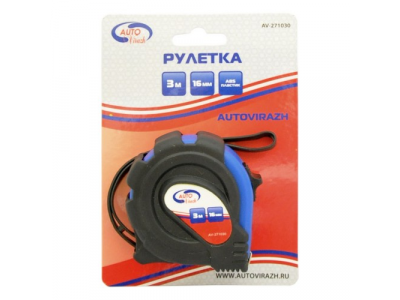 Рулетка обрезиненный корпус 3мх16мм