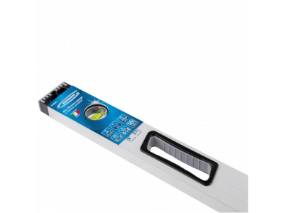 Уровень алюминиевый, 800 мм, усиленный, рукоятки, фрезерованный, 3 глазка, магнитный Gross