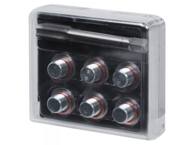 Набор для ремонта масляных пробок М14х1,25, кейс, 19 предметов, МАСТАК