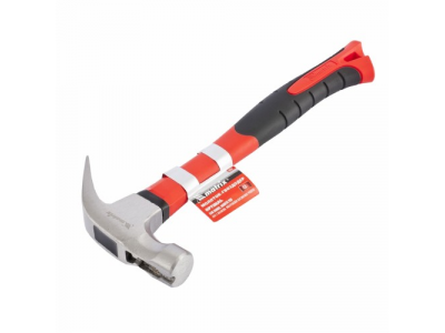 Молоток-гвоздодер''optimal'',450 г,боек c магнитом,фибергласовая обрезиненная рукоятка//MATRIX