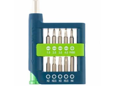 Отвертка для точных работ с набором бит, 21 шт, CrV Сибртех