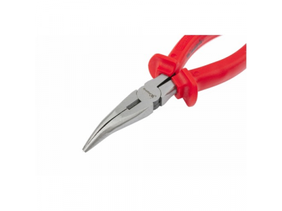 Длинногубцы Econom, 200 мм, изогнутые шлифованные, пластмассовые рукоятки// MATRIX