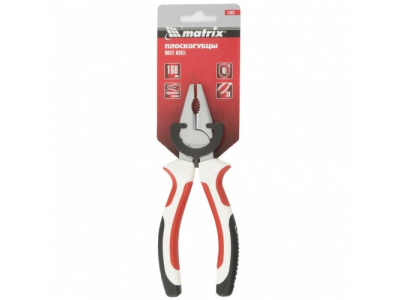 Плоскогубцы WHite Nickel, 160 мм, никелированные, трехкомпонентные рукоятки Matrix