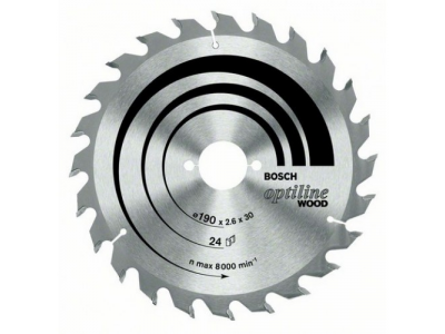 Круг пильный твердосплавный Bosch Optiline wood 160 x 24 x 20/16