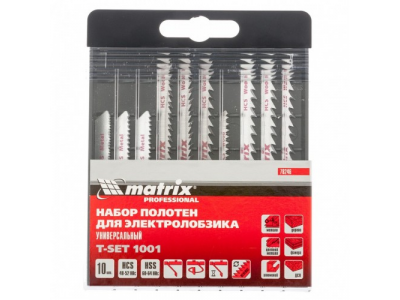 Набор полотен для электролобзика универсальный, 10 шт, T-SET1001 Matrix