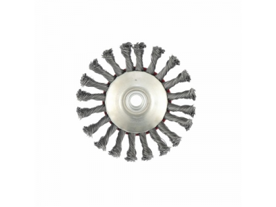 Щетка для УШМ, 125 мм, М14, "тарелка", крученая проволока 0,5 мм// MATRIX