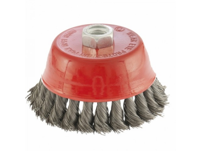 Щетка для УШМ, 100 мм, М14, "чашка", крученая проволока 0,35 мм// MTX