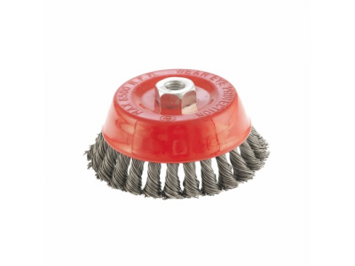 Щетка для УШМ, 125 мм, М14, "чашка", крученая проволока 0,8 мм// MTX
