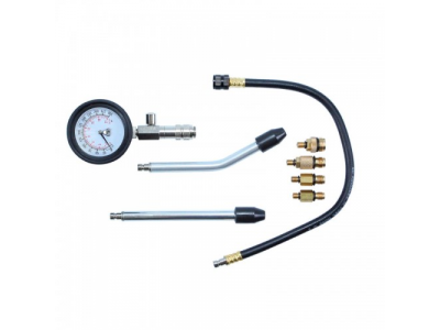 Компрессометр бензиновый, набор с гибкой, 2-мя жесткими насадками и переходниками