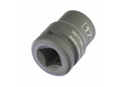 Головка ударная шестигранная, 17 мм, 1/2, CrMo Stels