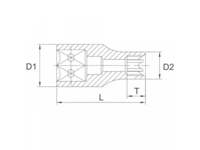 Головка торцевая 1/4" E4