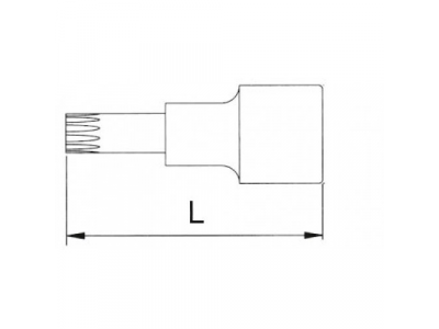 Головка торцевая с вставкой spline 1/2" M9 L=55мм