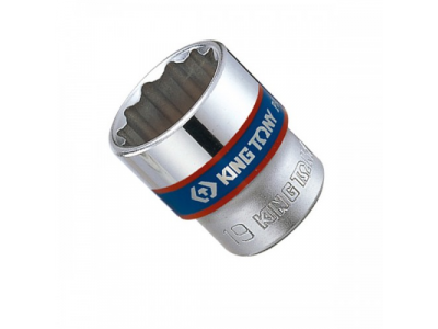 Головка торцевая стандартная двенадцатигранная 3/8", 1/4", дюймовая, KING TONY