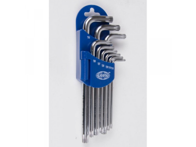 Набор торксов угловых экстрадлинных с отверстием 9пр. T10-T50