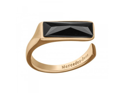 Женское кольцо Mercedes Ring, Crystal, Swarovski, pink gold colours / black