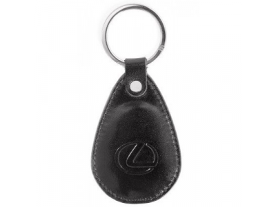 Кожаный брелок-капля Lexus, black, артикул OT1100323L