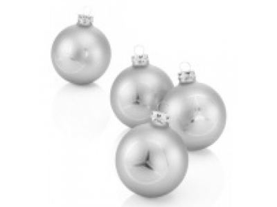 Набор из четырех елочных шаров Mercedes-Benz Christmas Balls, Silver