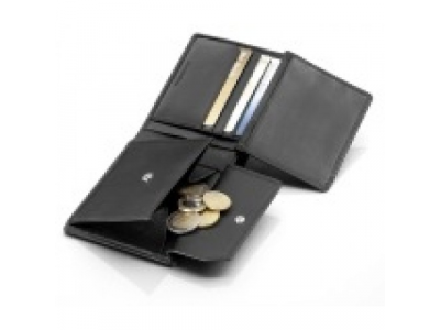 Мужской кожаный кошелек Mercedes-Benz Men’s wallet, AMG, Black, артикул B66959992