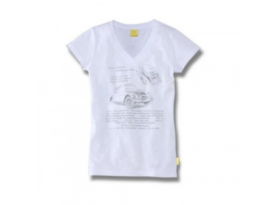 Женская футболка Volkswagen Beetle T-Shirt, Beauty Coming Soon, Ladies, White