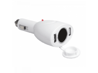 Разветвитель прикуривателя General Technologies на 1 гнездо+2 USB (gt-ps1u2)/30