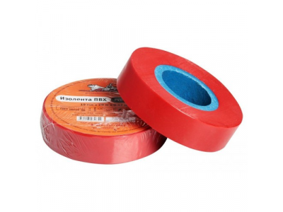 Изолента ПВХ, красная, 19 мм, 20 м AIRLINE