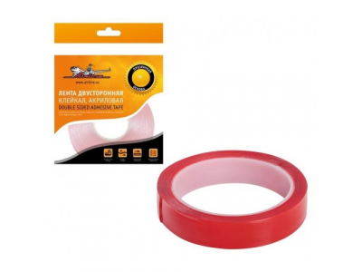 Лента двусторонняя клейкая (скотч), 20 мм*3 м, акриловая, прозрачная