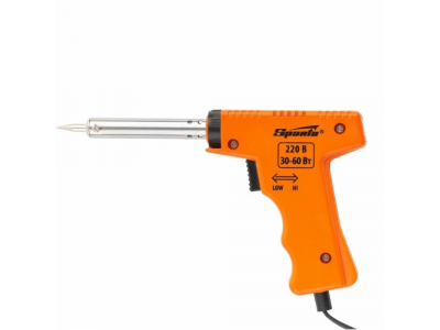 Паяльник-пистолет с регулировкой мощности 30-60 Вт, 220 В// SPARTA