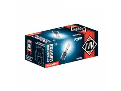 Лампа накаливания AWM P21W 12V 21W (BA15S) White